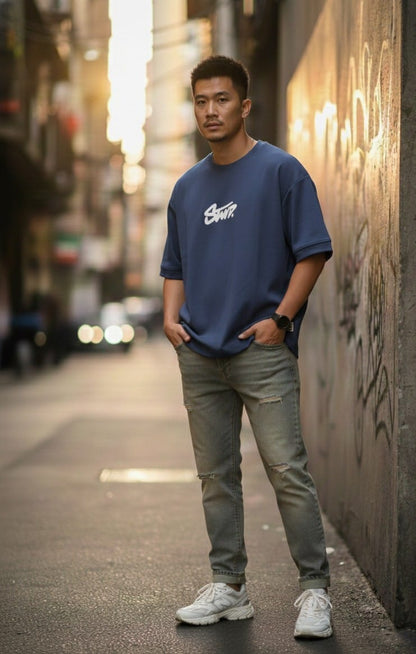 Heavy gsm 320 GSm Drop shoulder original P&B With Sleeve Rip