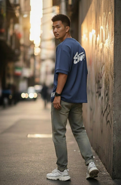 Heavy gsm 320 GSm Drop shoulder original P&B With Sleeve Rip