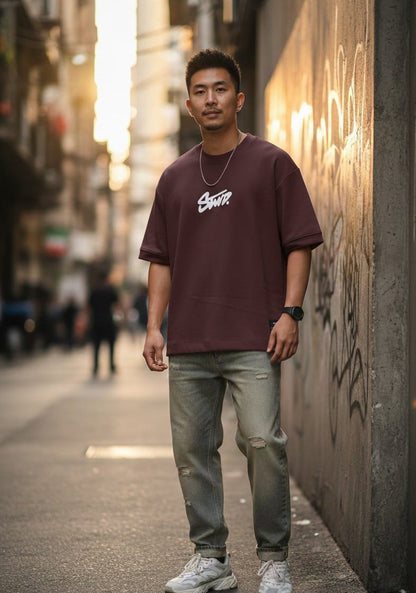 Heavy gsm 320 GSm Drop shoulder original P&B With Sleeve Rip