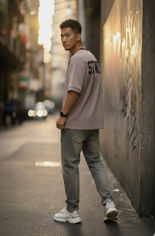 Heavy gsm 320 GSm Drop shoulder original P&B With Sleeve Rip